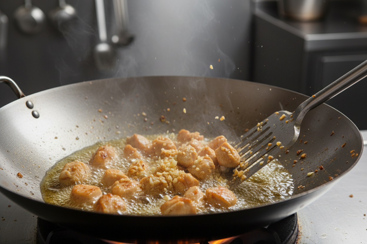 Japanese Steakhouse-Style Chicken with Vegetables & Yum Yum Sauce 2 Hibachi Chicken & Vegetables preparation step 1