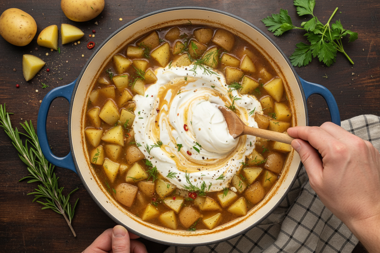 Easy Instant Pot Potato Soup: A Creamy Loaded Recipe 3 Instant Pot Potato Soup preparation step 2