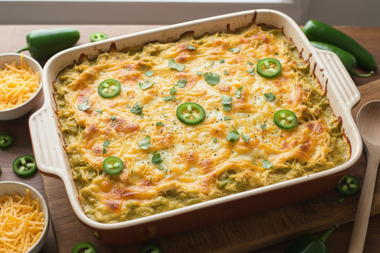 One-Pan Low Carb Green Chile Chicken Casserole 3 Keto Green Chili Chicken One Pan Recipe preparation step 2