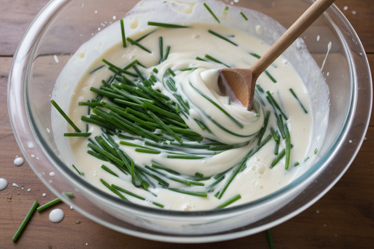 Korean Chive Pancake (Buchujeon) preparation step 1