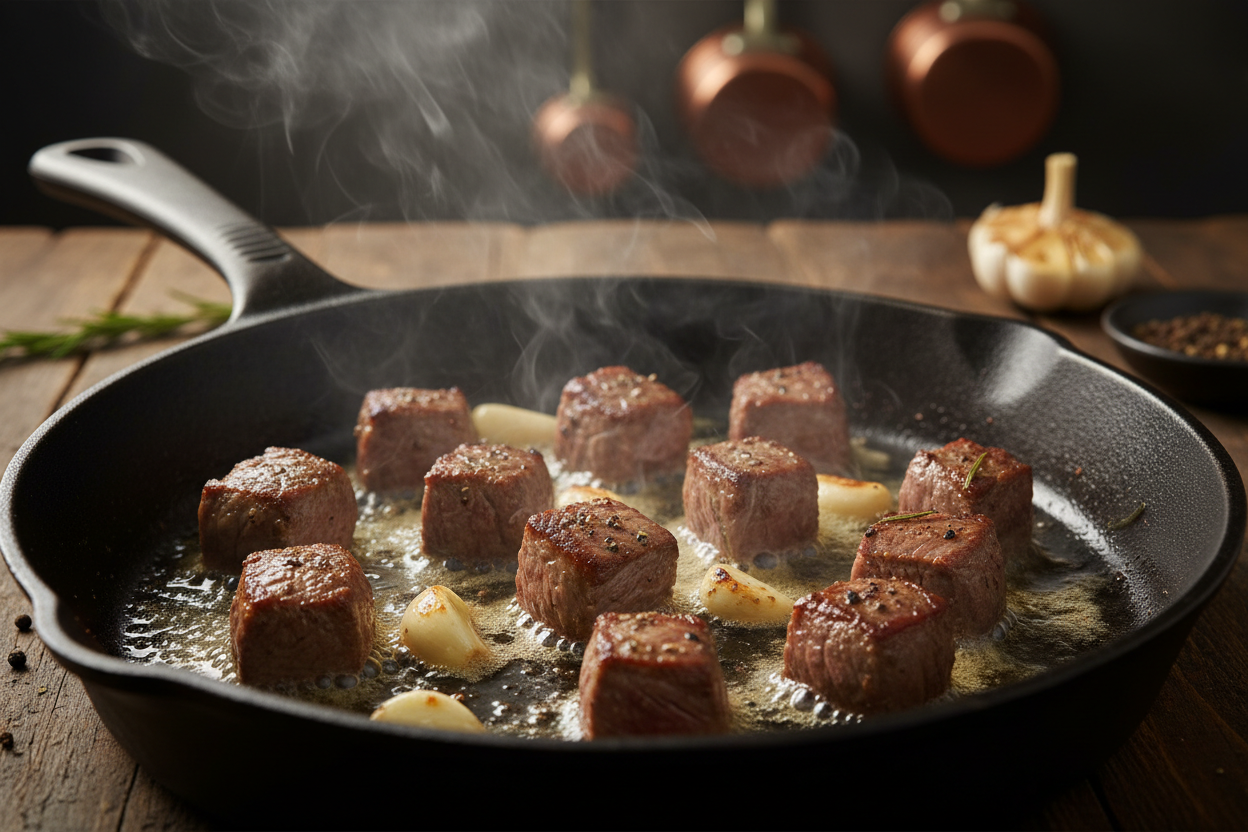 Ultimate Loaded Baked Potato with Garlic Butter Steak Bites 2 Loaded Baked Potato with Steak Bites preparation step 1