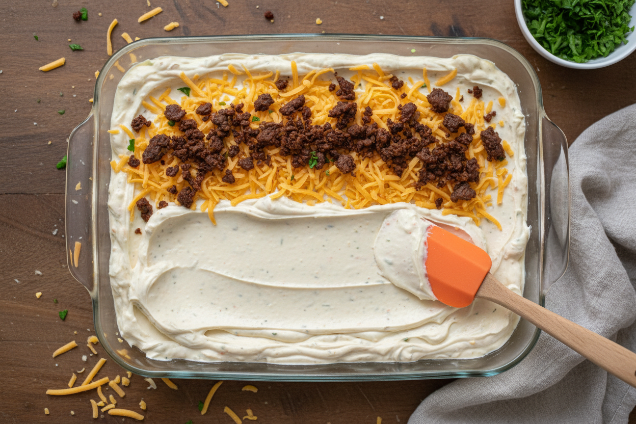 Ultimate Creamy Loaded Baked Potato Chip Dip Recipe 3 Loaded Baked Potato Chip Dip preparation step 2