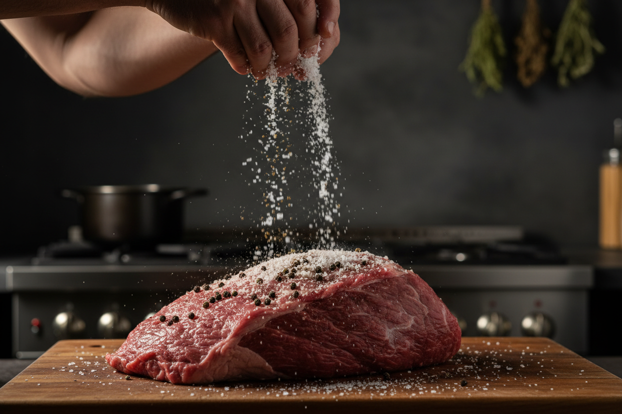 Low Carb Slow Cooker Italian Beef preparation step 1