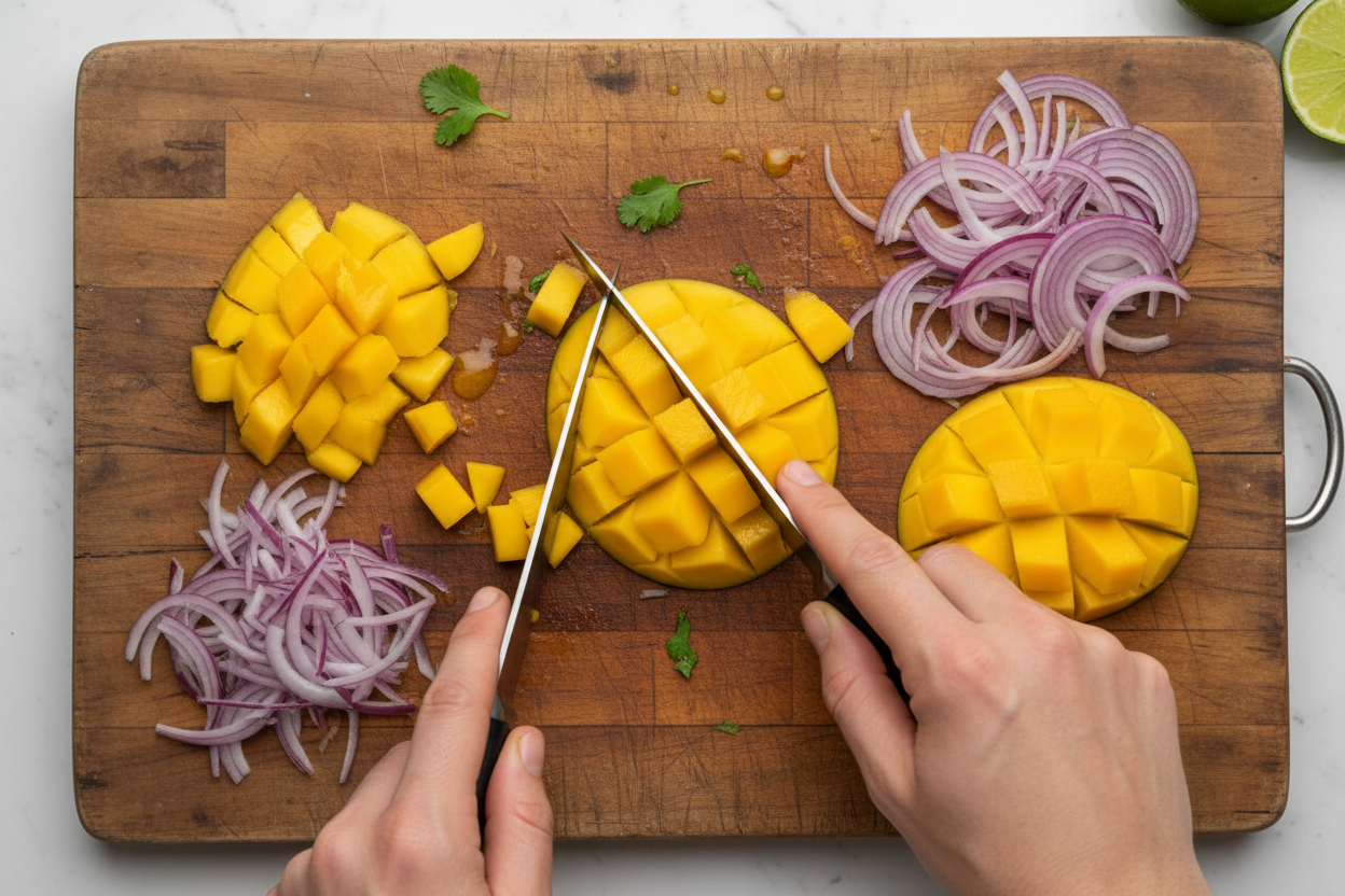 Mango Salsa Recipe With Lime And Cilantro preparation step 1