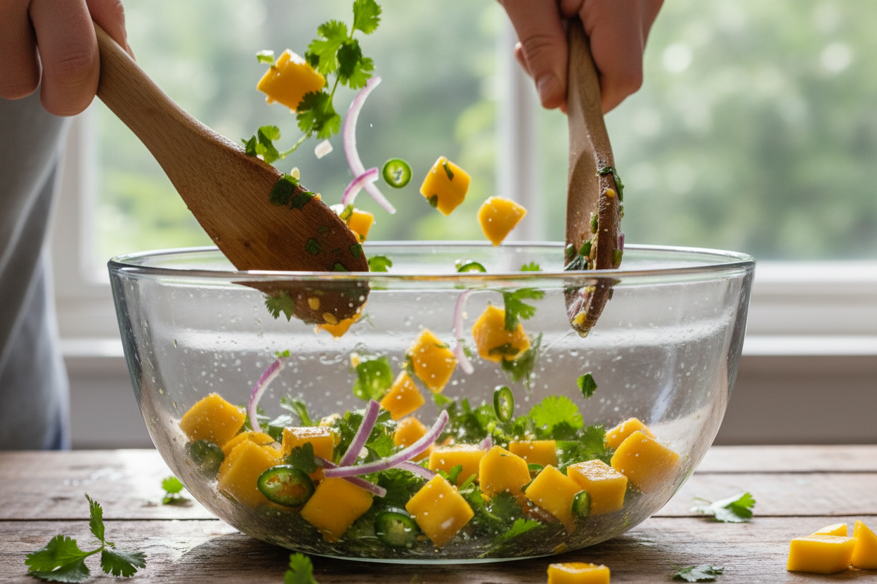 Mango Salsa Recipe With Lime And Cilantro preparation step 2
