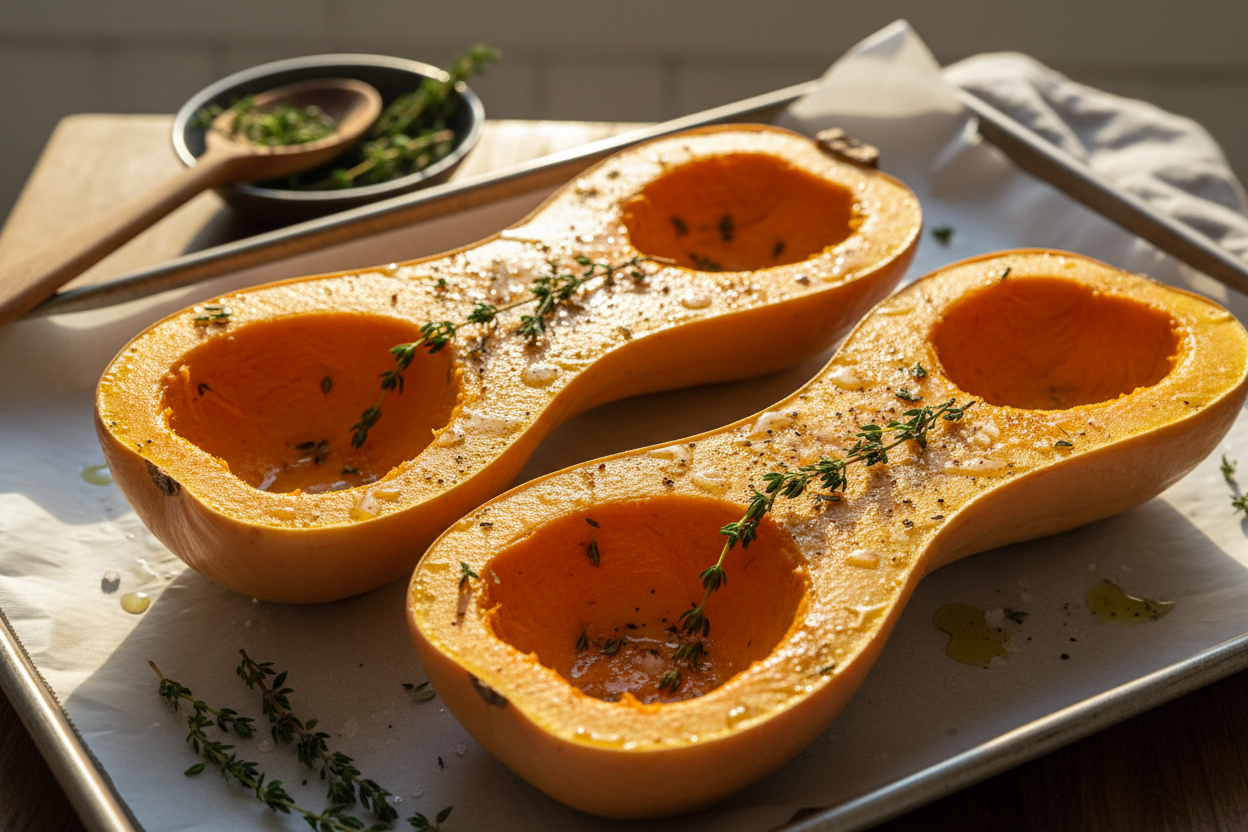 Creamy Spiced Winter Squash Puree (Thanksgiving Side) 2 Mashed Butternut Squash preparation step 1