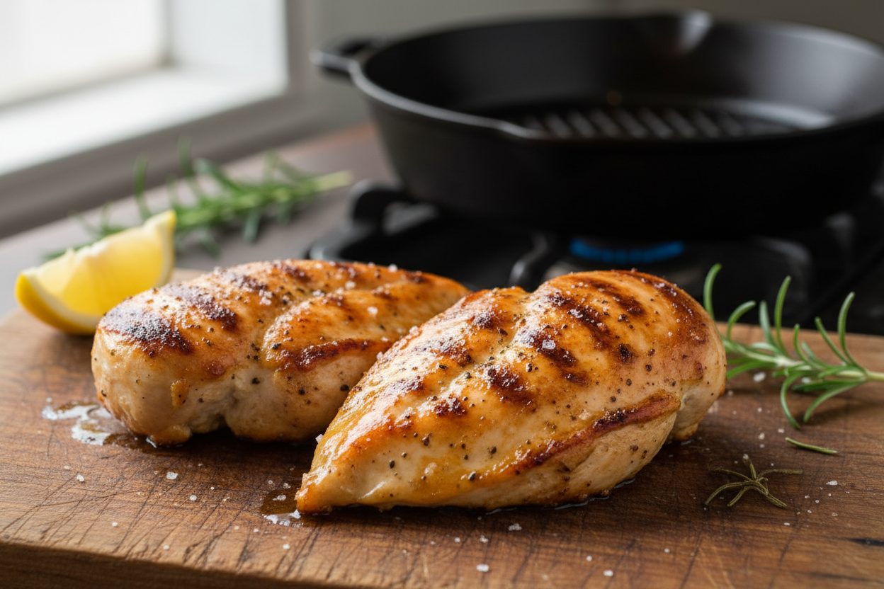 One-Pot Tuscan Chicken Orzo preparation step 1