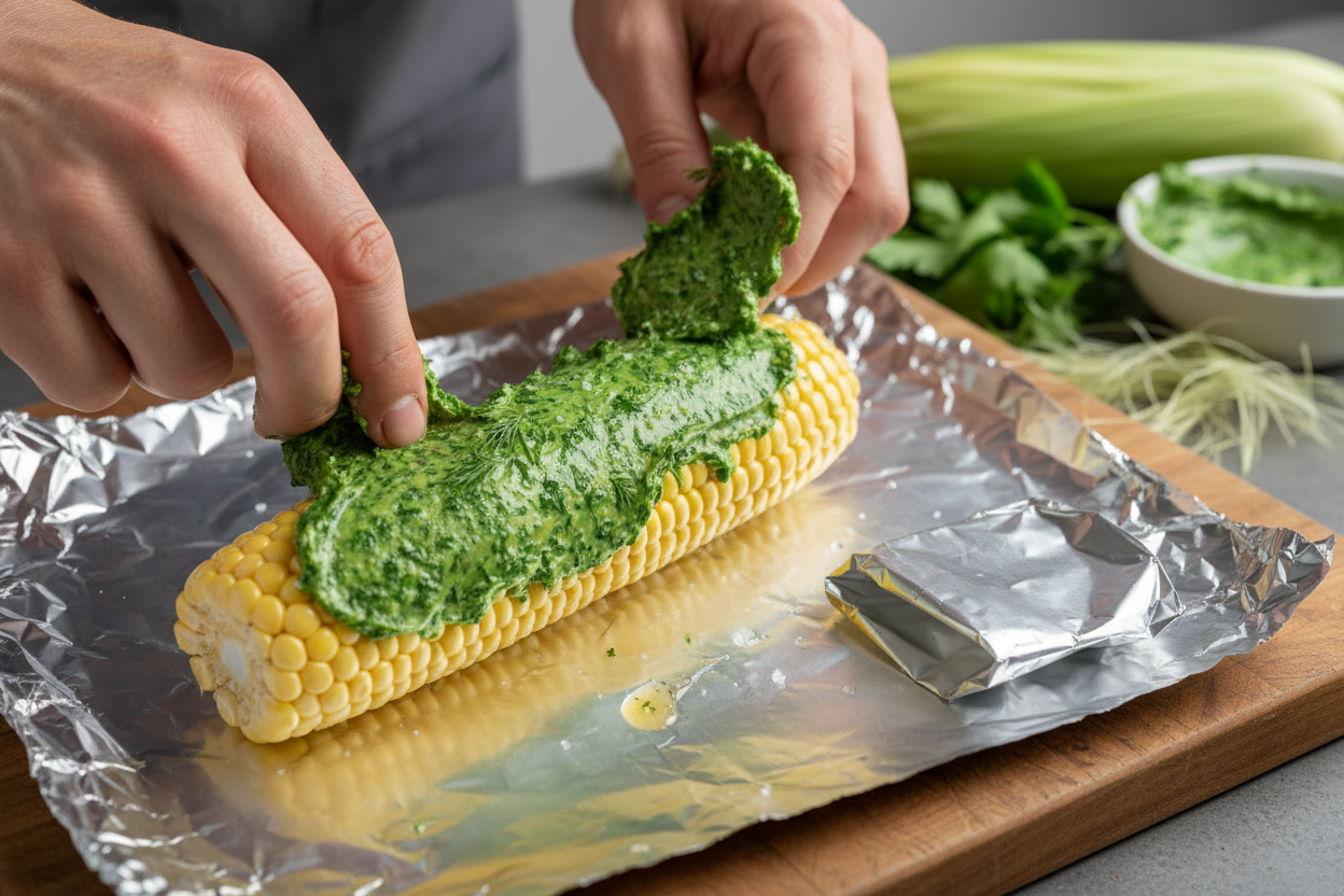 Perfect Oven-Baked Corn on the Cob (30-Minute Side Dish) 2 Oven Roasted Corn on the Cob preparation step 1