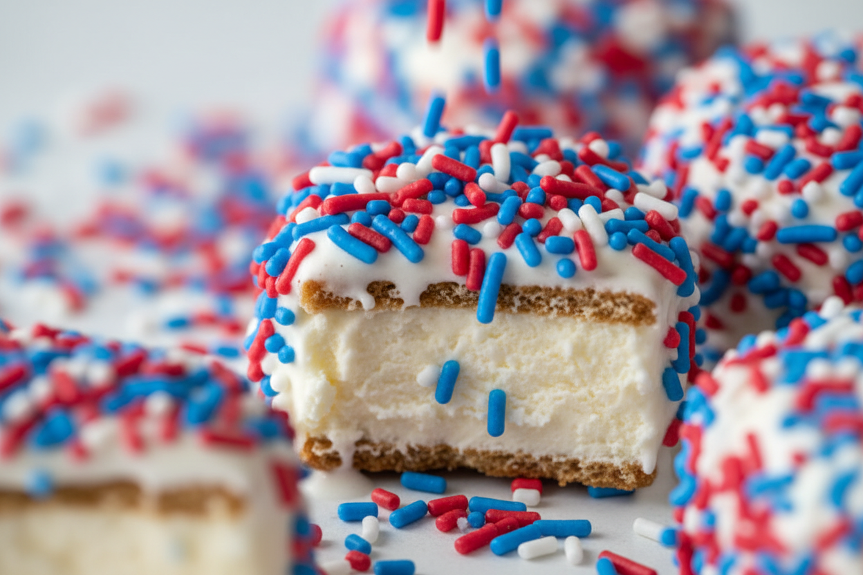Patriotic Mini Ice Cream Sandwiches preparation step 2