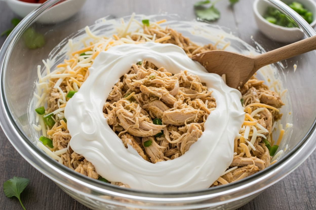 Queso Chicken Enchiladas For Fast Weeknight Meals preparation step 1