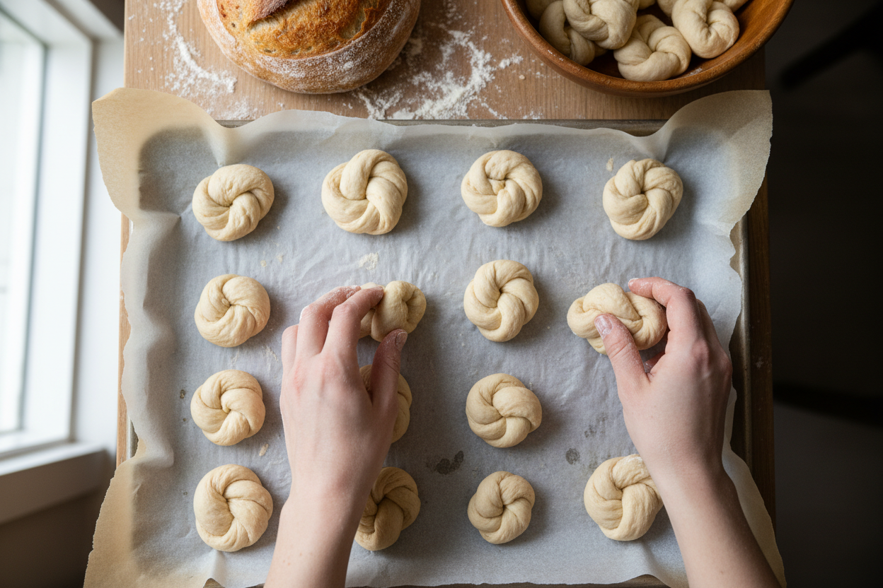 Quick Sourdough Garlic Knots Recipe preparation step 2