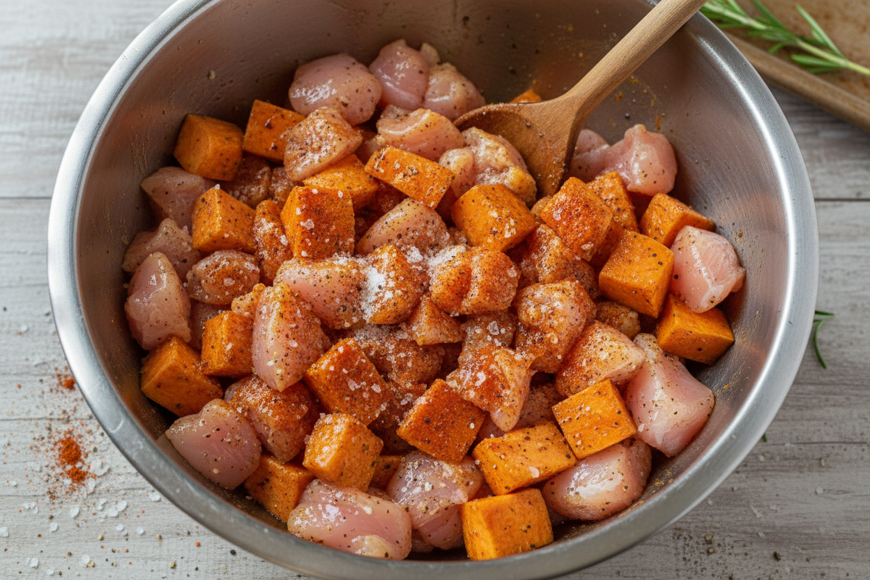 Nutritious Roasted Chicken Sweet Potato Bowls for Two 3 Roasted Chicken and Sweet Potato Bowls for Two preparation step 2