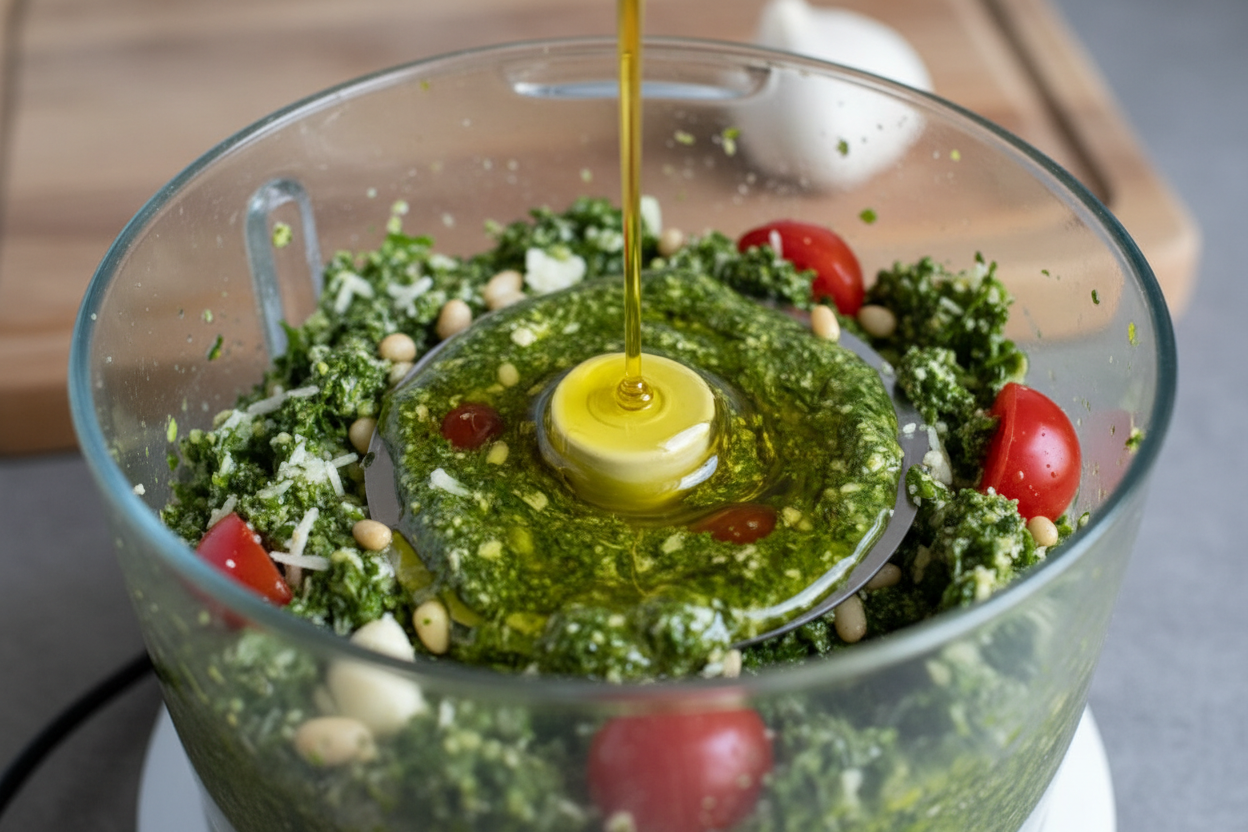 Easy Roasted Red Pepper Pesto Recipe (Ready in 10 Minutes) 3 Roasted Red Pepper Pesto preparation step 2