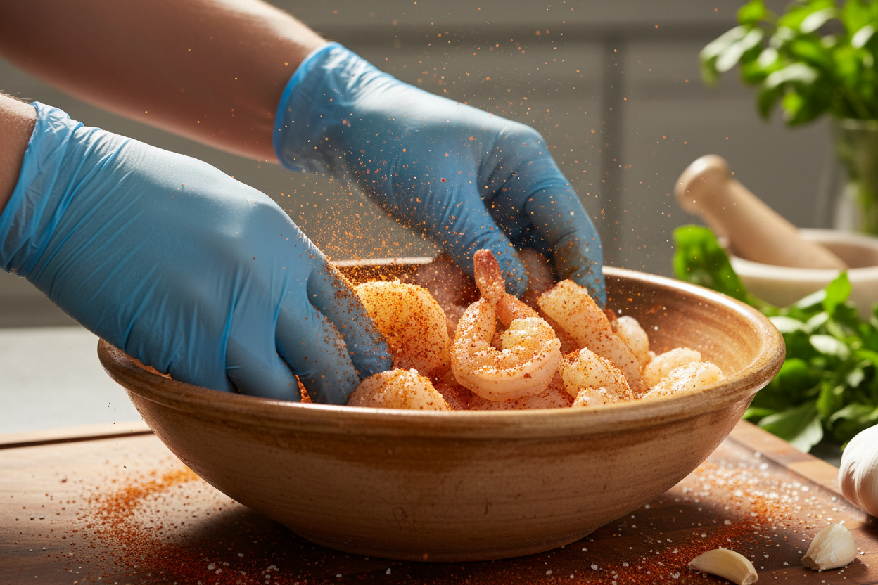 Shrimp Tacos with Mango Salsa preparation step 1