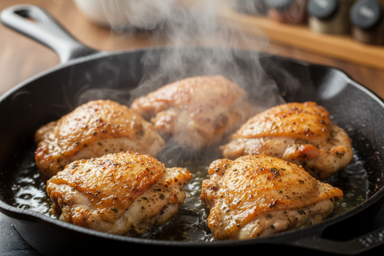 Easy Skillet Bang Bang Chicken Thighs Recipe (30 Minutes) 2 Skillet Bang Bang Chicken Thighs preparation step 1