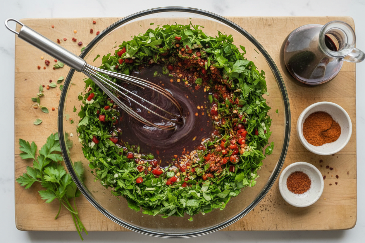 Smoky Red Chimichurri Sauce preparation step 2