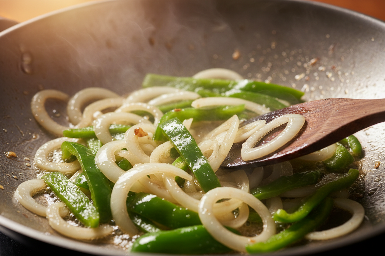 Better-Than-Takeout Teriyaki Steak Bites 3 Teriyaki Steak Bites with Green Pepper and Onion preparation step 2