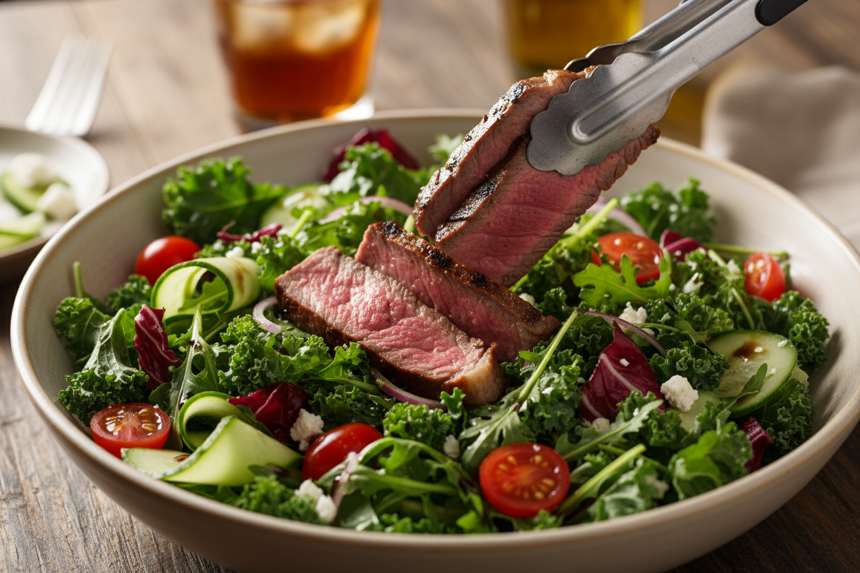 Zesty Thai Beef Salad Recipe with Ginger Sriracha Dressing 2 Thai Beef Salad preparation step 1