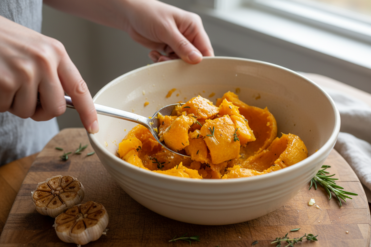 Healthy Mashed Butternut Squash (Savory & Easy) 2 The BEST Mashed Butternut Squash preparation step 1