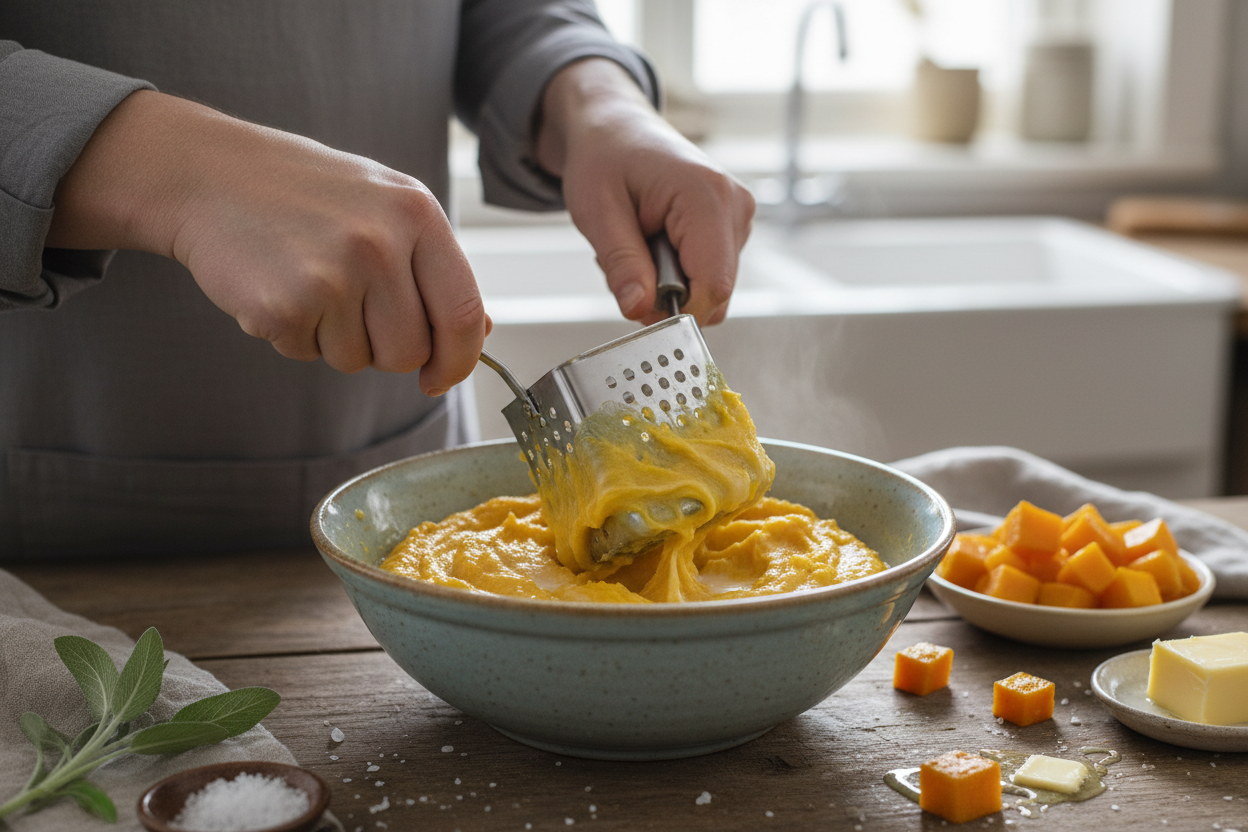 Healthy Mashed Butternut Squash (Savory & Easy) 3 The BEST Mashed Butternut Squash preparation step 2