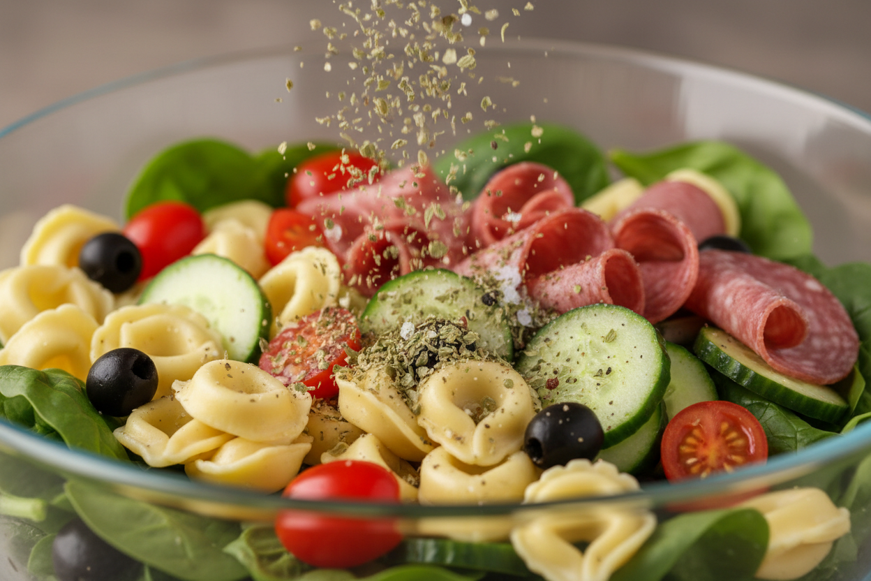 Tortellini Pasta Salad preparation step 2