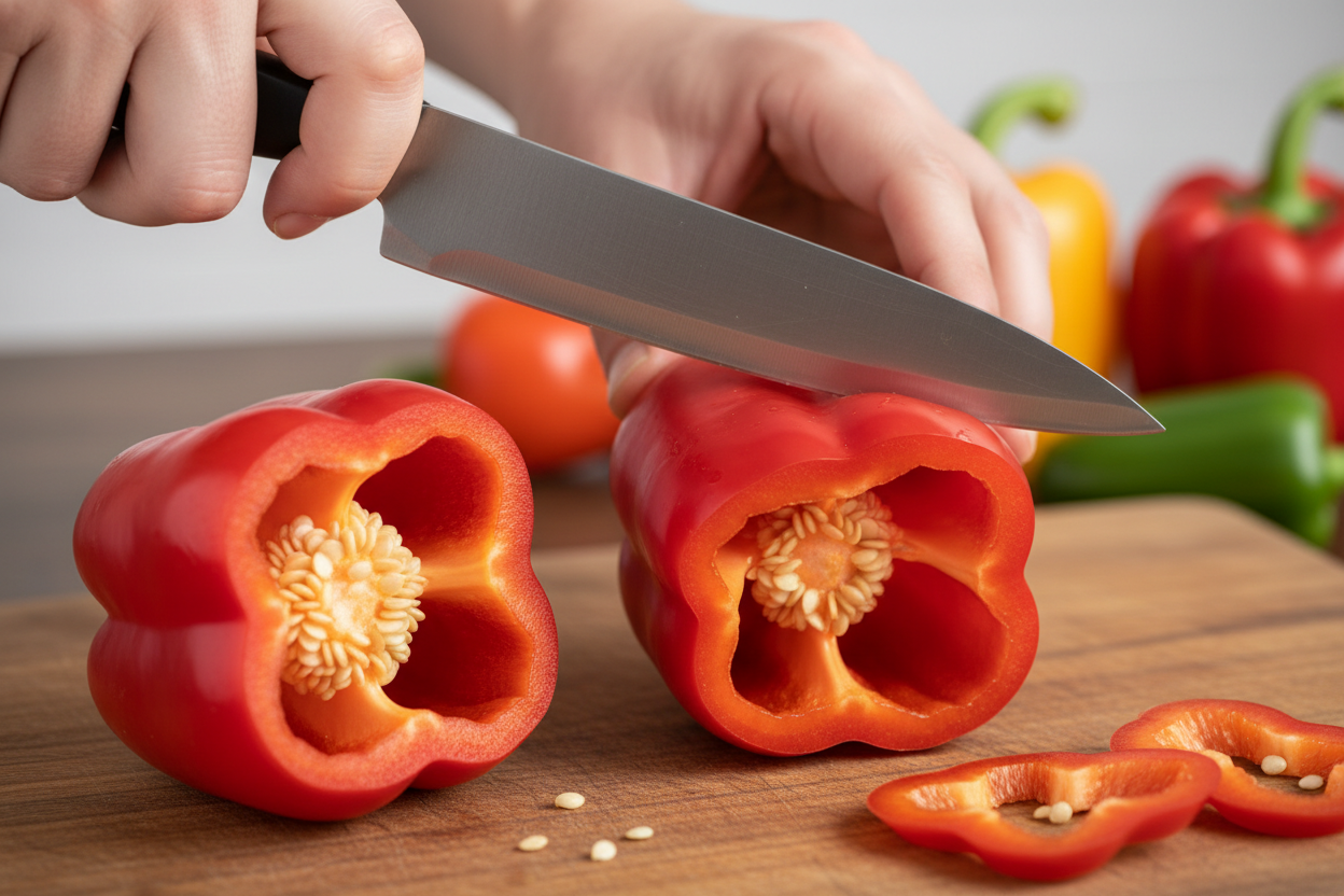 Ultimate Veggie Platter with Bell Pepper Bowls preparation step 1