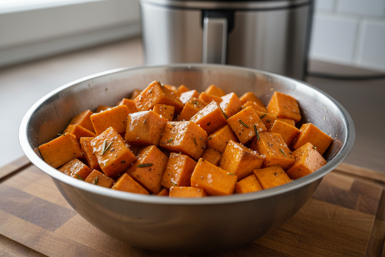 Viral Cottage Cheese Sweet Potato Beef Bowl Recipe 2 Viral Cottage Cheese Sweet Potato Beef Bowl preparation step 1