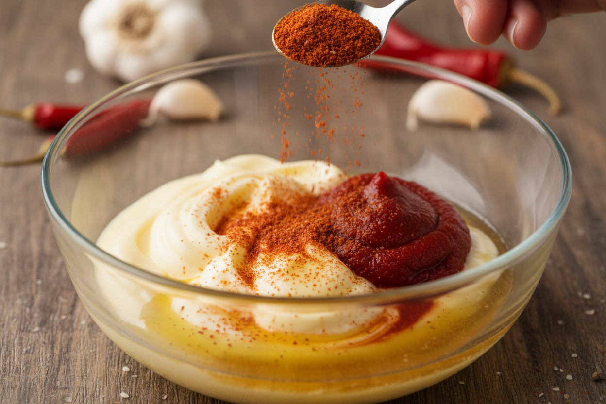 Homemade Hibachi Dipping Sauce: Easy Creamy Condiment Guide 2 Yum Yum Sauce Recipe preparation step 1