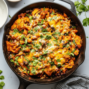 30-Minute Butternut Squash Black Bean Enchilada Skillet