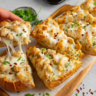 Viral Chicken Alfredo Garlic Bread: Creamy & Cheesy