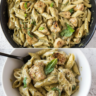 Creamy Basil Penne with Pan-Fried Poultry (30-Minute Meal)