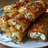 Crispy Baked Feta Rolls with Hot Honey Drizzle