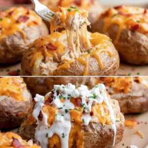 Crack Chicken Stuffed Baked Potatoes (Savory & Creamy)