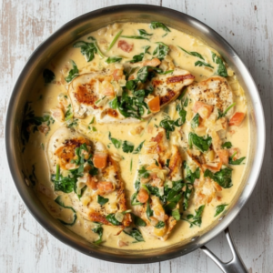 Easy Creamy Tuscan Garlic Chicken Recipe (One-Pan)