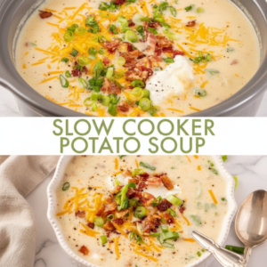 Easy Slow Cooker Potato Soup (Creamy & Chunky) 4 Easy Slow Cooker Potato Soup (Creamy & Chunky)
