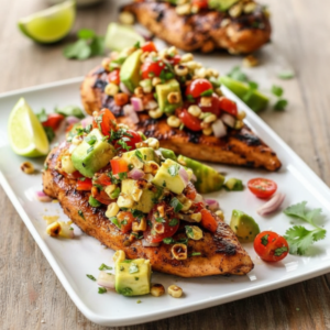 Zesty Fiesta Lime Chicken Recipe with Avocado Salsa