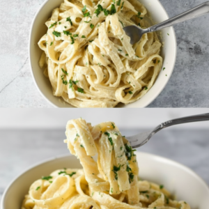 Creamy Garlic Herb Boursin Fettuccine Recipe (Easy Pasta)