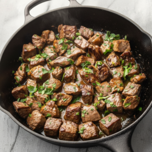 Easy Garlic Steak Bites Recipe: Pan-Seared with Herb Butter
