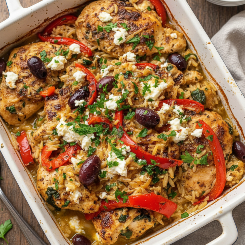 Easy Greek Chicken Casserole Recipe | Healthy Family Dinner 1 Easy Greek Chicken Casserole Recipe | Healthy Family Dinner