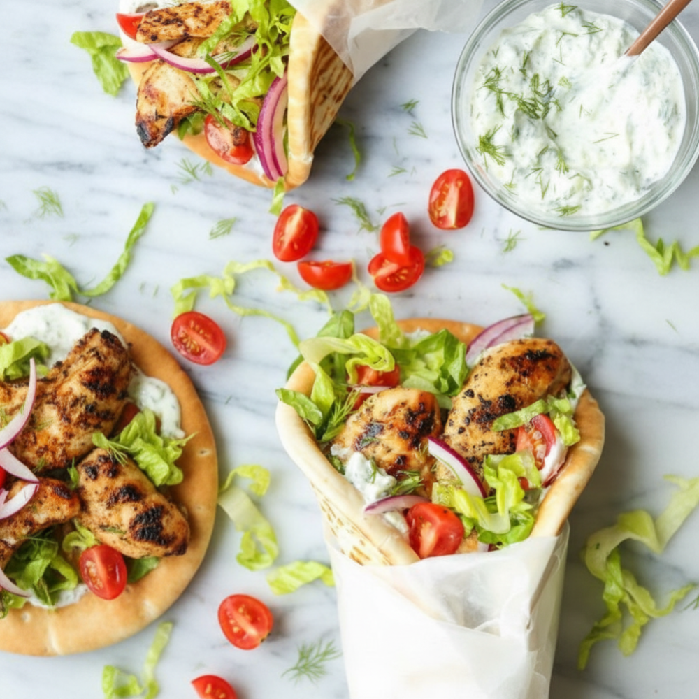 Authentic Greek Chicken Gyros Recipe with Homemade Tzatziki 1 Authentic Greek Chicken Gyros Recipe with Homemade Tzatziki