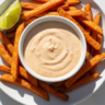 Healthy Greek Yogurt Chipotle Sauce with Sweet Potato Fries