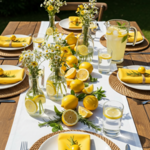 Lemon Table Decor Ideas: Sunny Outdoor Brunch Styling Guide 4 Lemon Table Decor Ideas: Sunny Outdoor Brunch Styling Guide