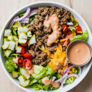 Ultimate Low Carb Burger Bowls (Healthy Big Mac Salad) 4 Ultimate Low Carb Burger Bowls (Healthy Big Mac Salad)