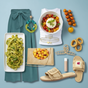 Chic Warm-Weather Style: Teal Trousers & Woven Accessories 4 Chic Warm-Weather Style: Teal Trousers & Woven Accessories