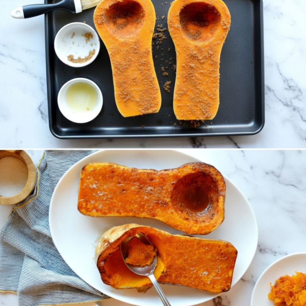 Easy Oven Roasted Butternut Squash with Brown Sugar 1 Easy Oven Roasted Butternut Squash with Brown Sugar
