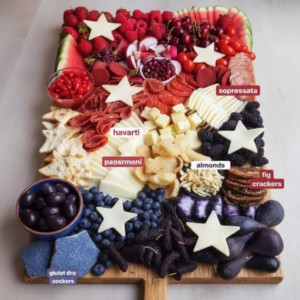 Ultimate Red, White & Blue Charcuterie Platter for Summer