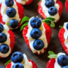 Easy Red White Blue Cheesecake Strawberries Recipe