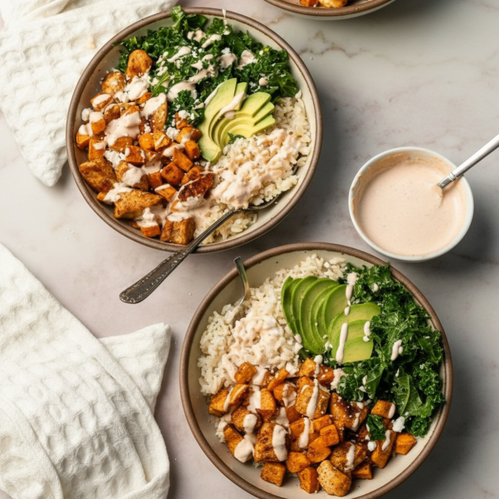 Nutritious Roasted Chicken Sweet Potato Bowls for Two 1 Nutritious Roasted Chicken Sweet Potato Bowls for Two