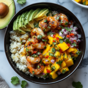 Healthy Shrimp Avocado Mango Bowls (Quick Dinner)
