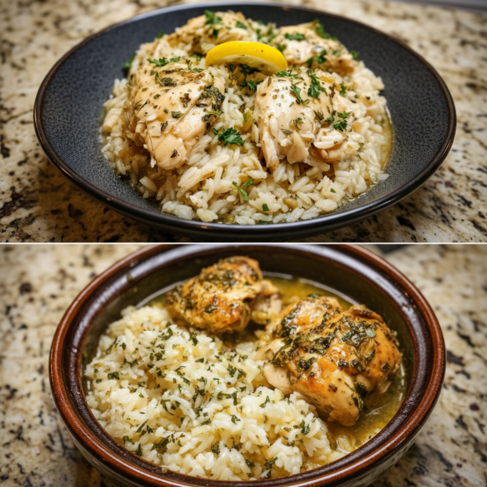 Healthy Slow Cooker Lemon Herb Chicken & Rice 1 Healthy Slow Cooker Lemon Herb Chicken & Rice